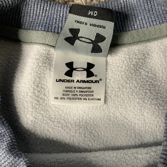 Under Armour Womens Oxford Sweater Size Medium Gray Fleece Pullover Embroidered - Picture 11 of 13